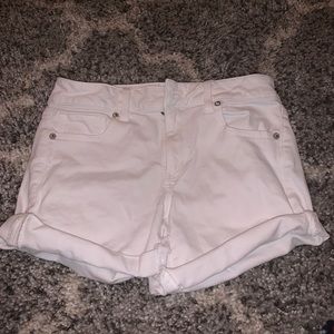 white jean shorts